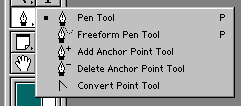 Pen tool in the Tools palette