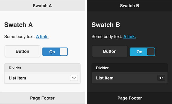 Default swatches in jQuery Mobile 1.4