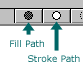 The Fill Path and Stroke Path icons