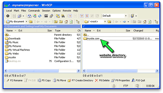 how to access wordpress ftp with winscp