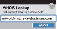 DNSstuff's WHOIS lookup form