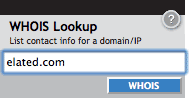 DNSstuff's WHOIS lookup form