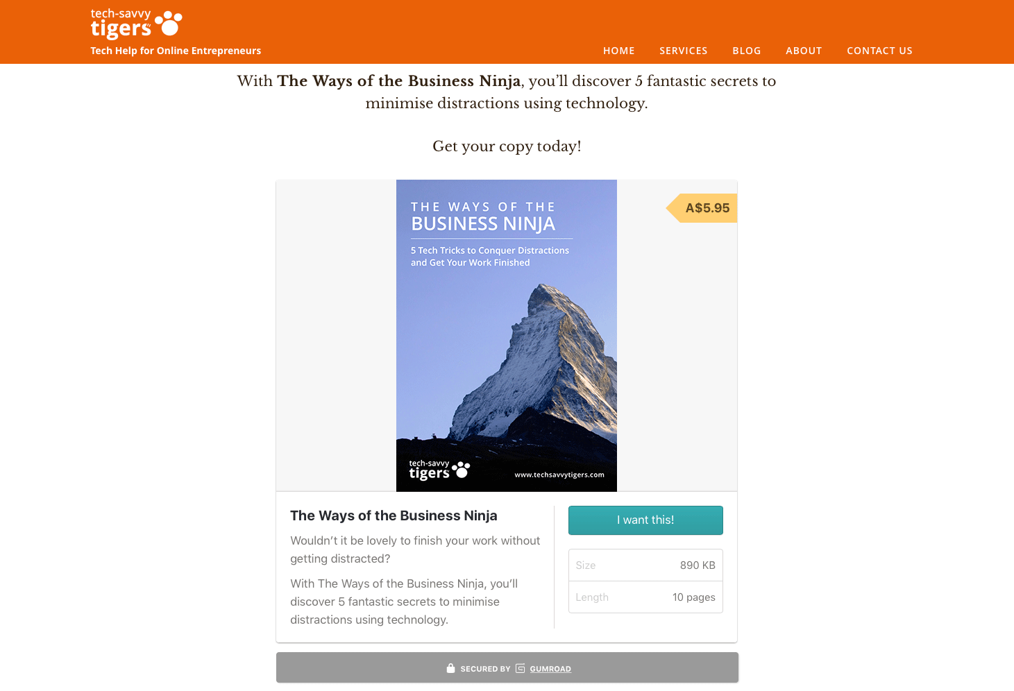 Gumroad Embed widget example